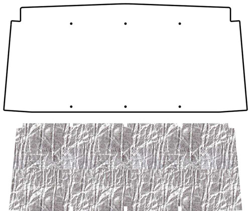 Hood Insulation Pad Heat Shield for 1966-1973 Jeep Jeepster/Commando, J-022