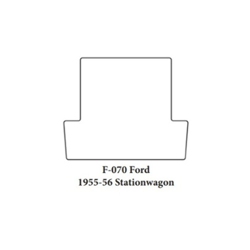 Trunk Floor Mat with Insulation for 1955-56 Ford Station Wagon, w/AcoustiShield