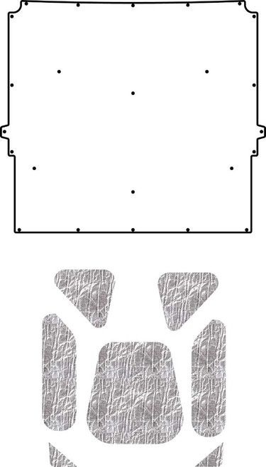 Hood Insulation Pad Heat Shield for 1967 Chevrolet A-Body & El Camino - Smooth