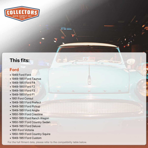 Trunk Floor Mat Cover for 1949-1951 Ford Ultra High Definition Rubber Smooth