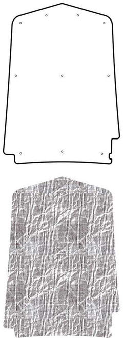 1968-72 Chevrolet Corvette Hood Insulation Pad Heat Shield, ABS Material for Sound & Heat Insulation, Black Cover, 1968-72 Chevrolet Corvette Hood Insulation Pad Heat Shield, ABS Material for Sound & Heat Insulation, Black Cover,