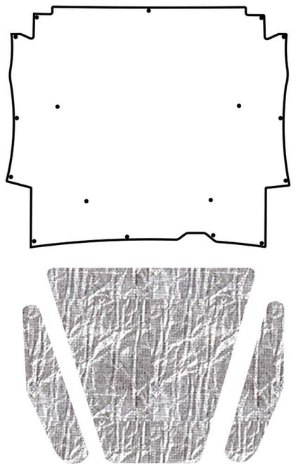 Premium Hood Insulation Pad Heat Shield for 1964-65 Rambler American, ABS & AcoustiShield Materials, US-Made Premium Hood Insulation Pad Heat Shield for 1964-65 Rambler American, ABS & AcoustiShield Materials, US-Made