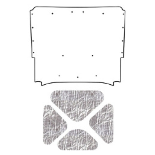 Hood Insulation Pad Heat Shield for 1968-1969 Chevy A-Body & El Camino - Smooth