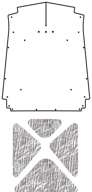 Hood Insulation Pad Heat Shield for 1958 Chevrolet Under Hood Cover Smooth