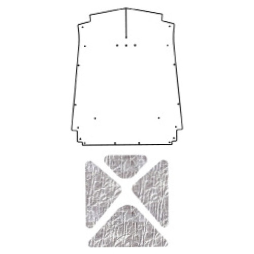 Hood Insulation Pad Heat Shield for 1958 Chevrolet Under Hood Cover Smooth