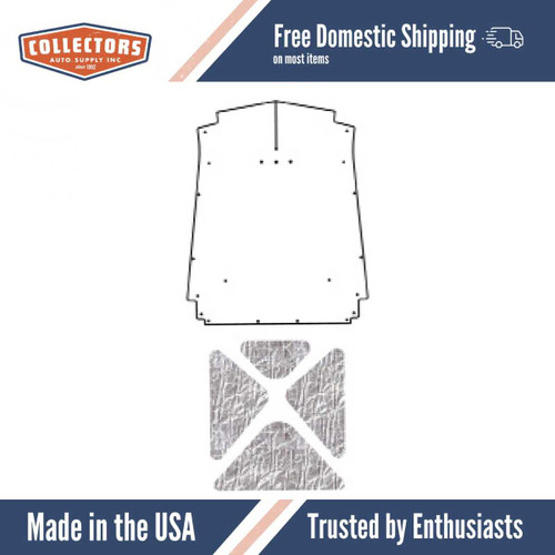 Premium Hood Insulation Pad Heat Shield for 1958 Chevrolet, Ultimate Sound & Heat Insulation, ABS Material, Easy Installation