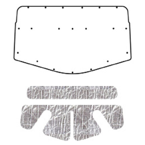 Premium Hood Insulation Pad & Heat Shield for 1975-78 Dodge Charger, AcoustiShield Material, ABS Cover Kit Premium Hood Insulation Pad & Heat Shield for 1975-78 Dodge Charger, AcoustiShield Material, ABS Cover Kit