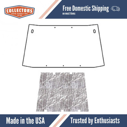 Premium Hood Insulation Pad Heat Shield for Willys Jeep - Ultimate Sound & Heat Insulation, Easy Installation Kit - USA Made
