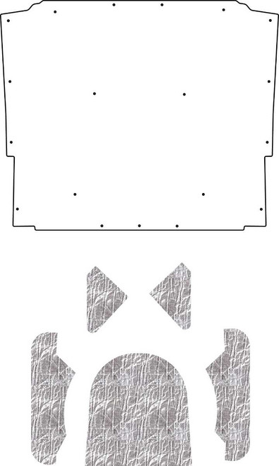 Hood Insulation Pad Heat Shield for 1970-72 Chevy El Camino Under Cover Smooth