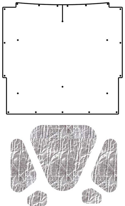 Hood Insulation Pad Heat Shield for 66 Chevrolet A-Body Under Hood Cover Smooth