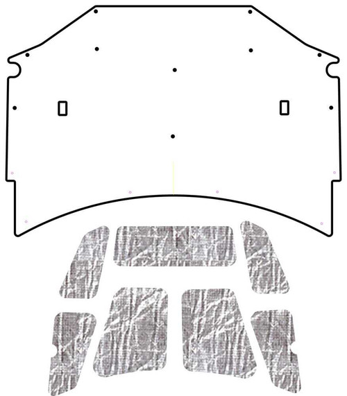 Hood Insulation Pad for 1998-2002 Pontiac F-Body AcoustiHood Kit Smooth
