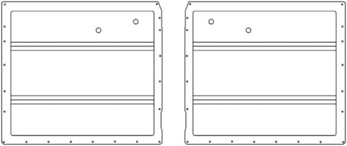 Fits 1937-1938 Dodge Truck 2nd Series Door Panels Pair (ABS Plastic)(Auometrix)