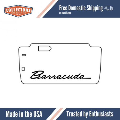 Trunk Floor Mat Cover for Classic Plymouth Barracuda, Ultra High Definition Rubber, Protects Trunk from Spills, & Debris.