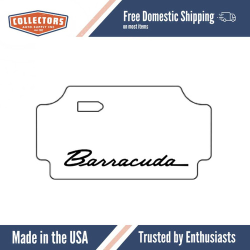 Trunk Rubber Floor Mat Cover for Classic Plymouth Barracuda, High Definition Rubber, Protects Trunk from Spills and Debris. Trunk Rubber Floor Mat Cover for Classic Plymouth Barracuda, High Definition Rubber, Protects Trunk from Spills and Debris.