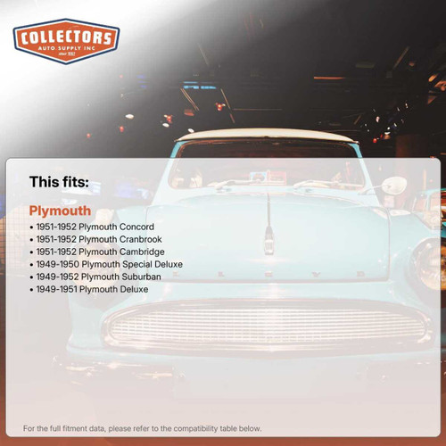 Trunk Floor Mat Cover for 1949-1952 Plymouth Coupe/Sedan Rubber