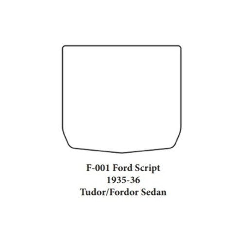 Trunk Floor Mat Cover for 1935-36 Ford Fordor Sedan Ultra High Def Rubber Smooth