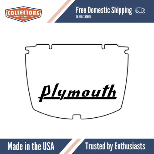 Trunk Floor Mat Cover for Classic Plymouth Sedan, Made of High Definition Rubber, Protects Trunk from Spills and Debris