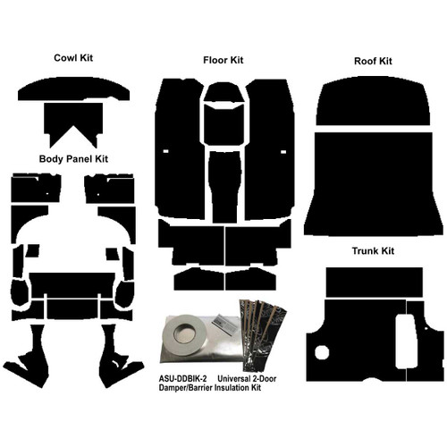 1953-1954 Chevrolet Bel Air, Chevrolet Two-Ten, Chevrolet One-Fifty, Insulation Sound Deadener Kit CHEV 5354-CAK