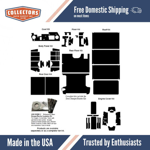 Insulation Sound Deadener Kit for 1964-1970 Chevrolet Acoustishield Complete