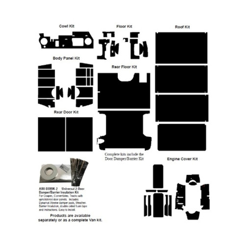 Insulation Sound Deadener Kit for 1964-1970 Chevrolet Acoustishield Complete