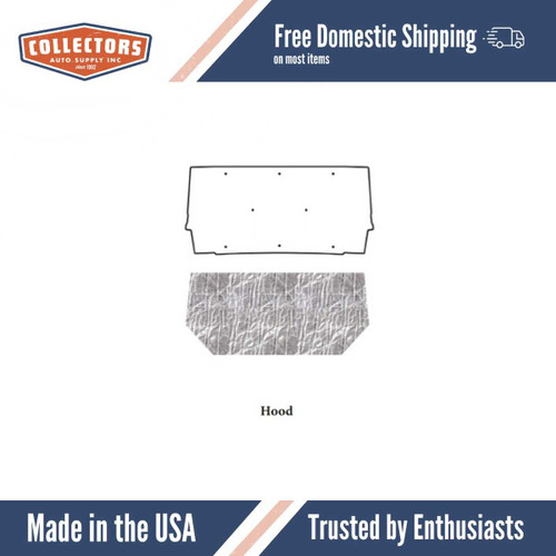 Premium Hood Insulation Pad Heat Shield for Ford 1952-54 | AcoustiShield & ABS Materials | Reduce Engine Noise & Heat