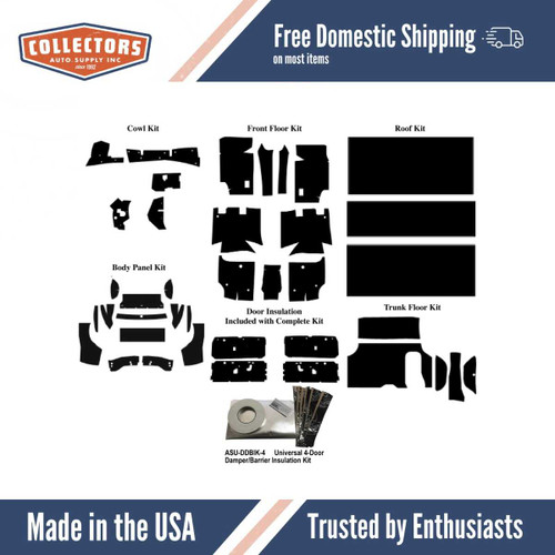 1978-1988 Oldsmobile Cutlass Supreme, Pontiac Bonneville, Buick Regal, Insulation Sound Deadener Kit GMG 7888-SAK