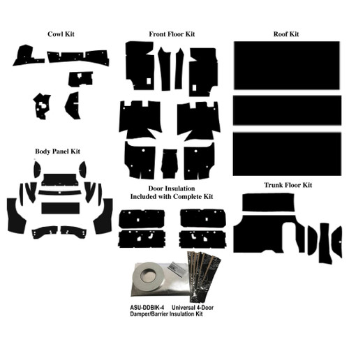 1978-1988 Oldsmobile Cutlass Supreme, Pontiac Bonneville, Buick Regal, Insulation Sound Deadener Kit GMG 7888-SAK