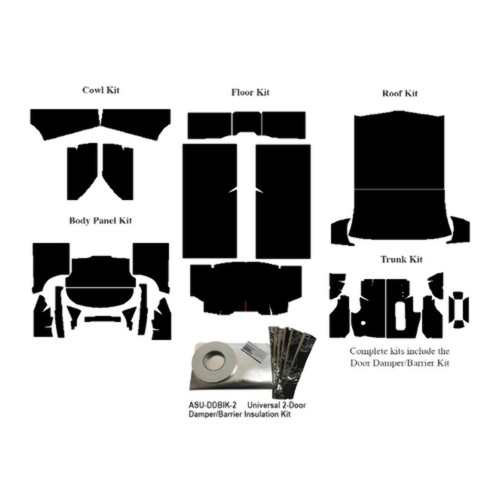 Insulation Sound Deadener Kit for 1949-51 Mercury Coupe Acoustishield Complete