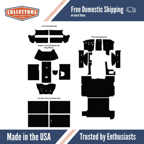 Insulation Sound Deadener Kit for 64-70 Dodge Standard Cargo Van Shield Complete
