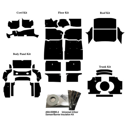 Insulation Sound Deadener Kit for 67-69 Plymouth Sedan Acoustishield Complete