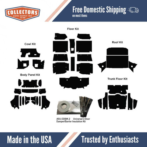 Insulation Sound Deadener Kit for 1967-1968 Mercury Cougar Coupe Shield Complete