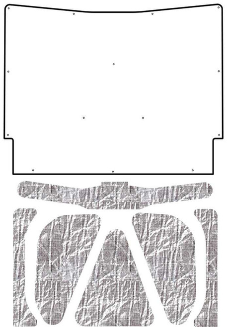 Hood Insulation Pad Heat Shield for 1963 Chevrolet Under Hood Cover Smooth