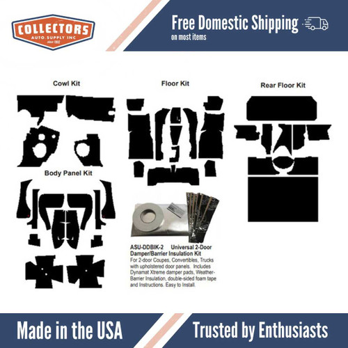 Insulation Sound Deadener Kit for 68-82 Chevrolet Corvette Convertible Complete