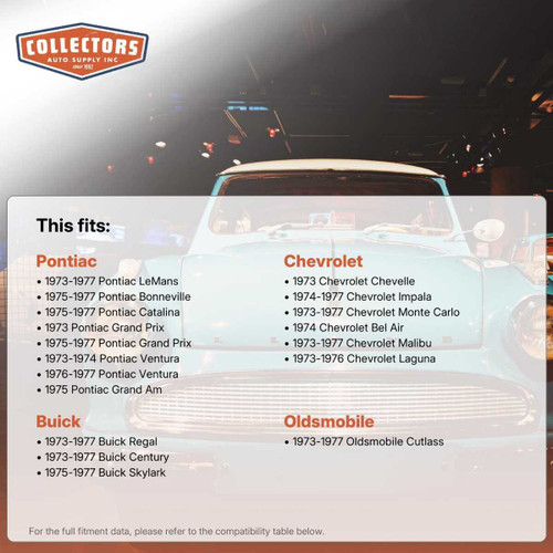 1973-1977 Buick Century, Chevrolet Chevelle, Pontiac LeMans, Insulation Sound Deadener Kit GMA 7377-CAK