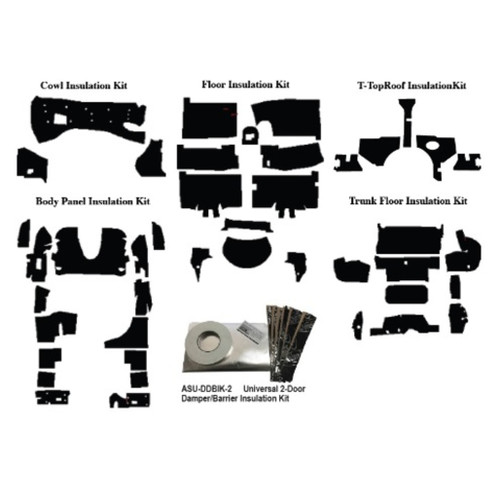 Insulation Sound Deadener Kit for 1982-92 GMF T-Top Coupe Acoustishield Complete