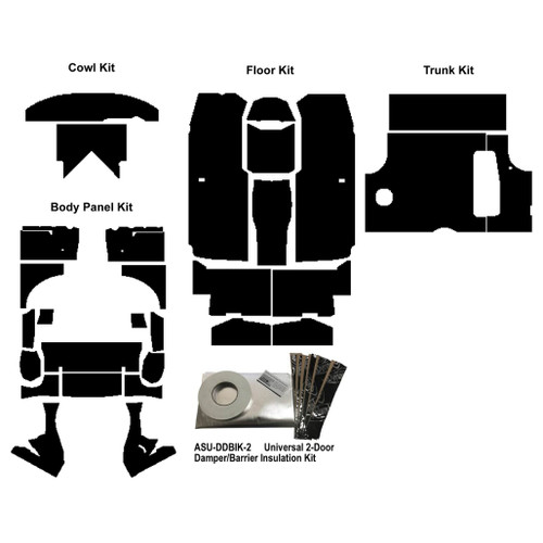 1953-1954 Chevrolet Bel Air, Chevrolet Corvette, Chevrolet Suburban, Insulation Sound Deadener-Kit 