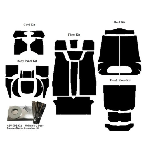 Insulation Sound Deadener Kit for 1937-39 Ford 3W Coupe Acoustishield Complete