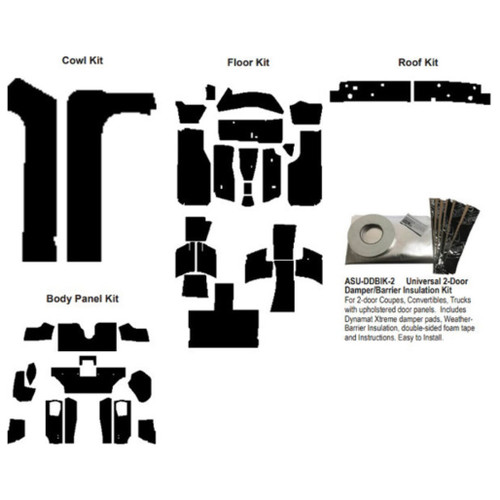 Insulation Sound Deadener Kit for 84-96 Corvette Coupe Acoustishield Complete