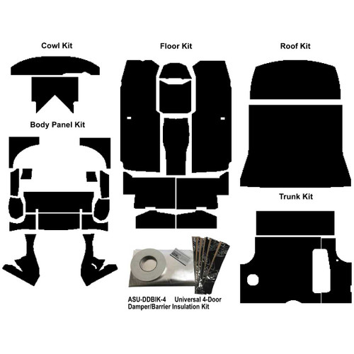 Insulation Sound Deadener Kit for 1953-54 Chevrolet Sedan Acoustishield Complete