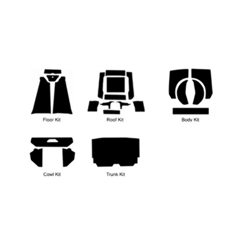 Insulation Sound Deadener Kit for 1933-34 Ford 3W Coupe Acoustishield Complete