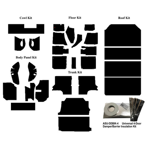 Insulation Sound Deadener Kit for 62-67 Chevy Nova Station Wagon Shield Complete