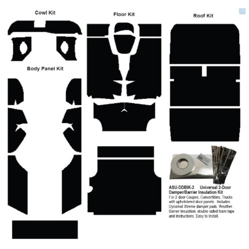 1958 Chevrolet Sedan Delivery Insulation Sound Deadener Kit Sedan Complete