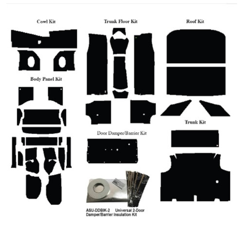 1964-1965 Oldsmobile Cutlass, Chevrolet Impala, Pontiac GTO, Insulation Sound Deadener-Kit 