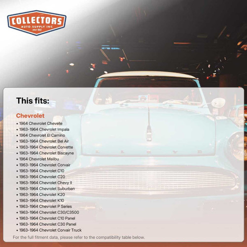 Trunk Floor Mat Cover for 1963-64 Chevrolet Ultra High Definition Rubber Smooth