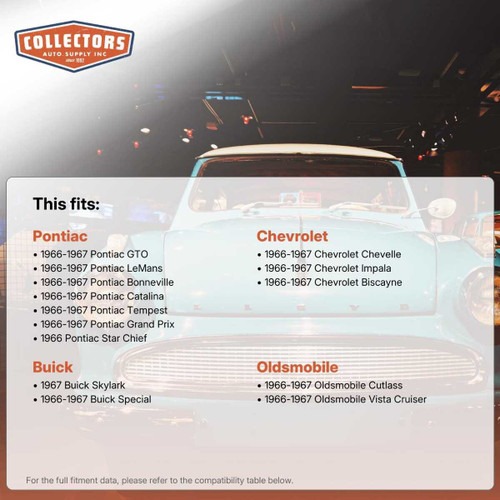 1966-1967 Chevrolet Chevelle, Chevrolet Impala, Pontiac GTO, Insulation Sound Deadener Kit GMA 6667-CAK