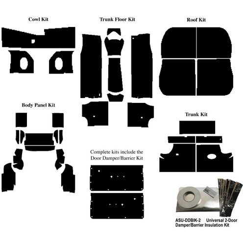 1966-1967 Chevrolet Chevelle, Chevrolet Impala, Pontiac GTO, Insulation Sound Deadener Kit GMA 6667-CAK