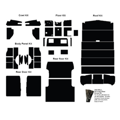 Insulation Sound Deadener Kit for 47-53 Chevy Panel Delivery Van Shield Complete
