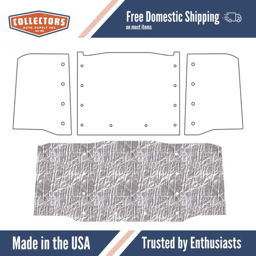 Premium Hood Insulation Pad Heat Shield for Dodge Truck 1961-71 | Ultimate Sound & Heat Insulation, ABS Material