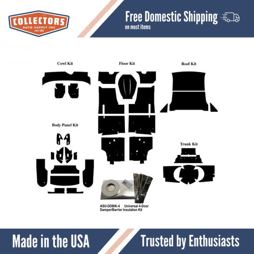 Insulation Sound Deadener Kit for 1970-1976 Dodge/Plymouth Sedan Shield Complete