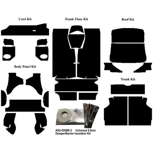 1968-1972 Pontiac Catalina, Chevrolet Chevelle, Oldsmobile Cutlass, Insulation Sound Deadener Kit GMA 6872-CAK